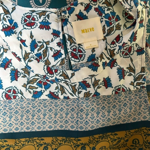 Patterned Silky Racerback Colorful Printed Mini Dress (Maeve for Anthropologie) - Picture 3 of 3